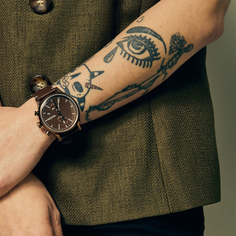 Load image into Gallery viewer, Nixon Station Chrono Leather Watch 6
