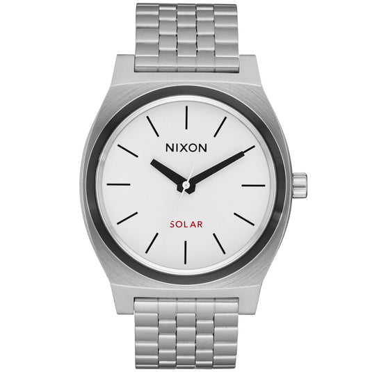 Nixon Time Teller Solar Stainless Steel Watch 