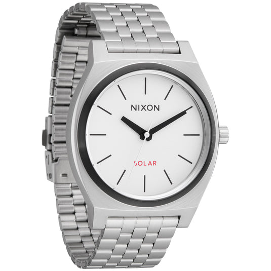 Nixon Time Teller Solar Stainless Steel Watch 