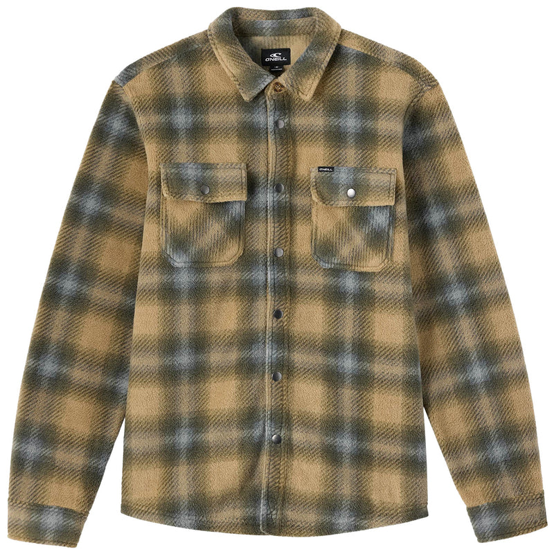 Load image into Gallery viewer, O'Neill Glacier Plaid Superfleece Long Sleeve Snap-Button Shirt 1
