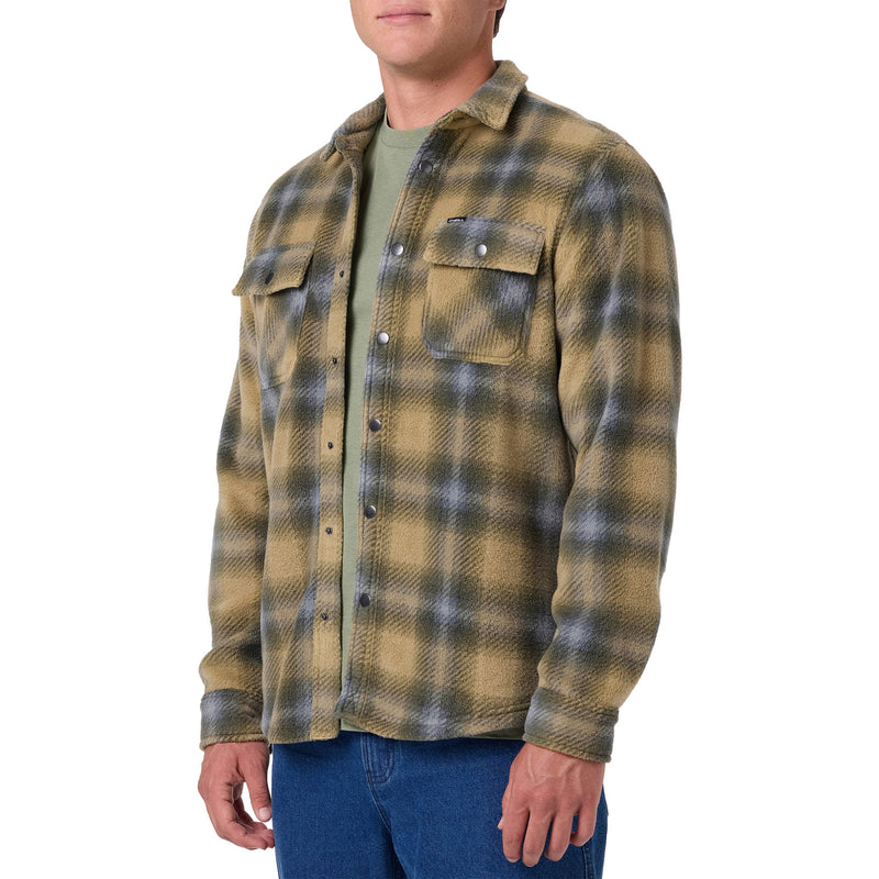 Load image into Gallery viewer, O'Neill Glacier Plaid Superfleece Long Sleeve Snap-Button Shirt 5
