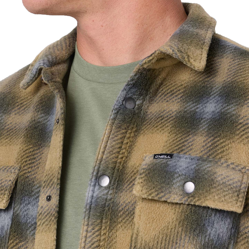 Load image into Gallery viewer, O'Neill Glacier Plaid Superfleece Long Sleeve Snap-Button Shirt 6
