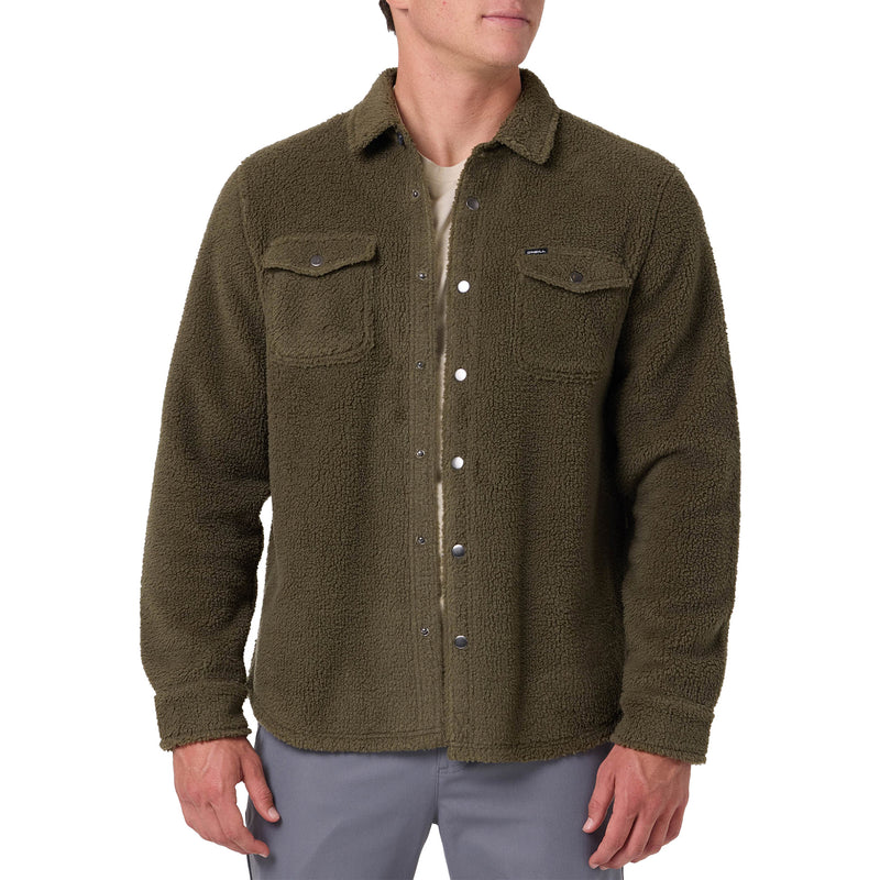 Load image into Gallery viewer, O'Neill Glacier Solid Superfleece Long Sleeve Snap-Button Shirt 3
