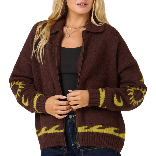 O'Neill Women's Corrine Long Sleeve Zip-Up Sweater 1
