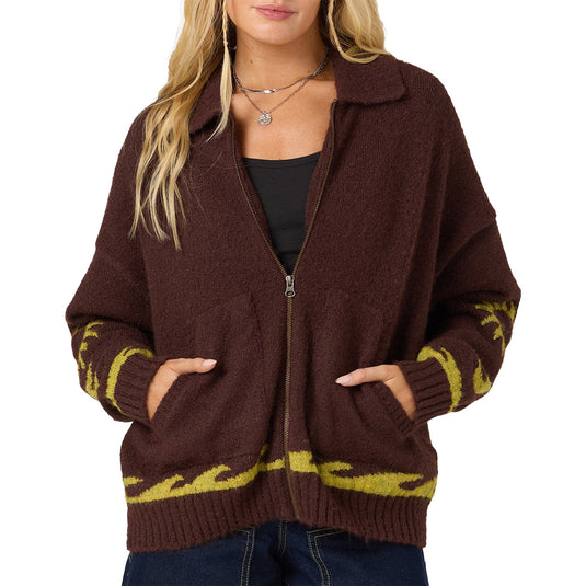 O'Neill Women's Corrine Long Sleeve Zip-Up Sweater 4
