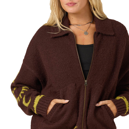 O'Neill Women's Corrine Long Sleeve Zip-Up Sweater 5