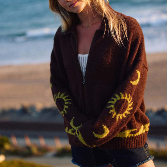 O'Neill Women's Corrine Long Sleeve Zip-Up Sweater 8
