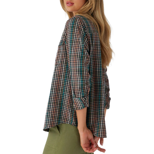 O'Neill Women's Nash Long Sleeve Button-Up Flannel Shirt 4