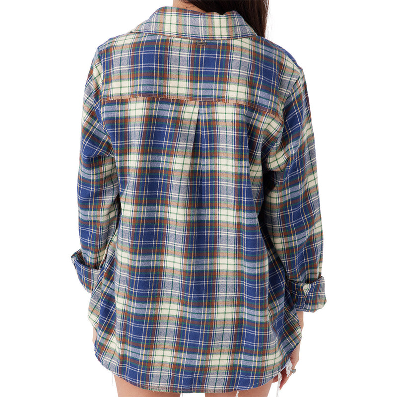 Load image into Gallery viewer, O'Neill Women's Nash Long Sleeve Button-Up Flannel Shirt 12
