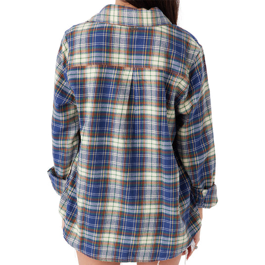 O'Neill Women's Nash Long Sleeve Button-Up Flannel Shirt 12