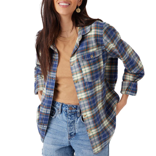 O'Neill Women's Nash Long Sleeve Button-Up Flannel Shirt 9