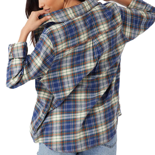 O'Neill Women's Nash Long Sleeve Button-Up Flannel Shirt 11