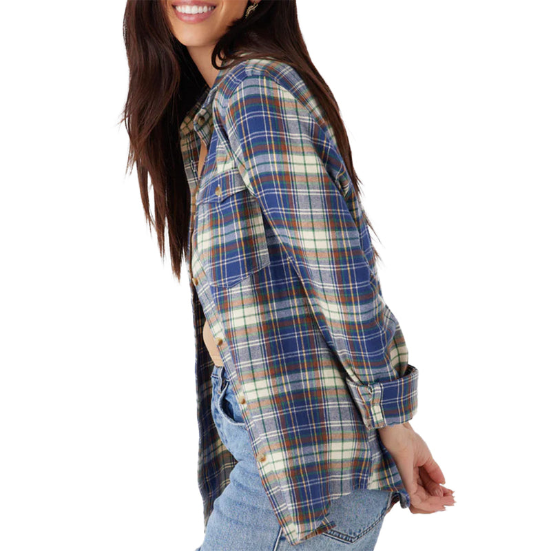 Load image into Gallery viewer, O'Neill Women's Nash Long Sleeve Button-Up Flannel Shirt 10
