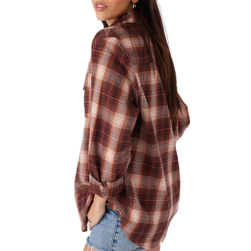 Load image into Gallery viewer, O'Neill Women's Brooks Long Sleeve Button-Up Flannel Shirt 4
