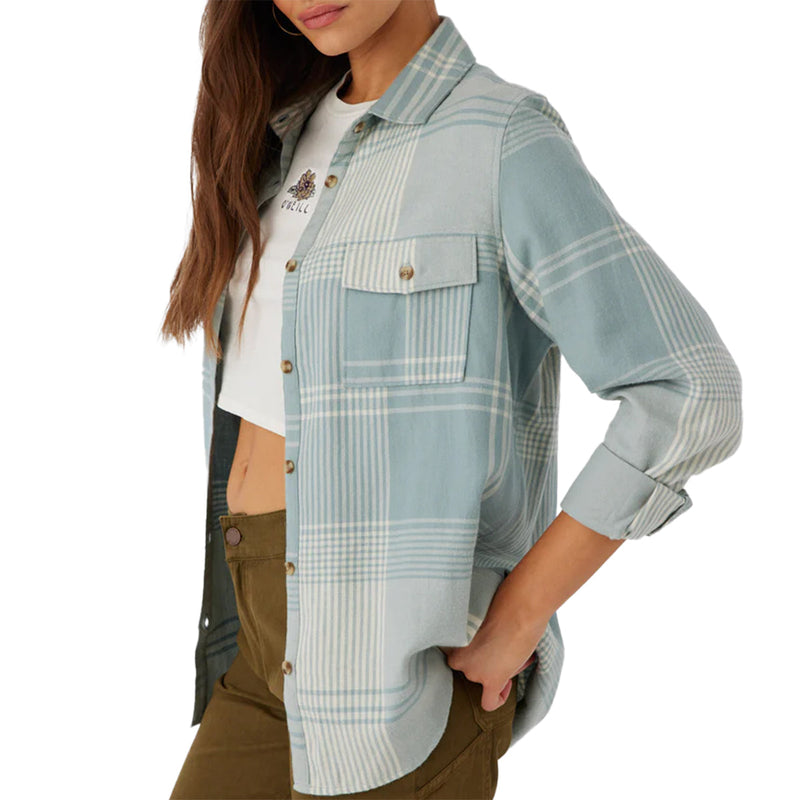 Load image into Gallery viewer, O'Neill Women's Brooks Long Sleeve Button-Up Flannel Shirt 11

