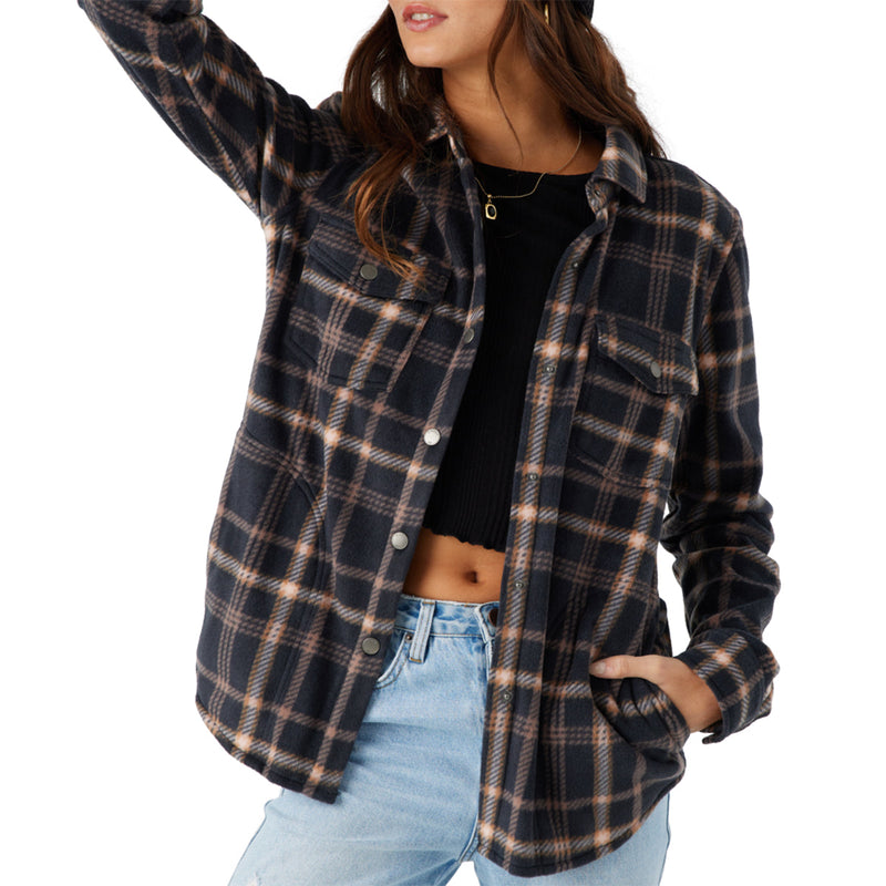 Load image into Gallery viewer, O'Neill Women's Zuma Superfleece Long Sleeve Button-Up Shirt 8
