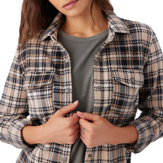 O'Neill Women's Zuma Superfleece Long Sleeve Button-Up Shirt 6