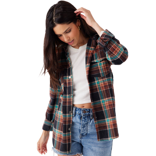 O'Neill Women's Zuma Superfleece Long Sleeve Button-Up Shirt 12