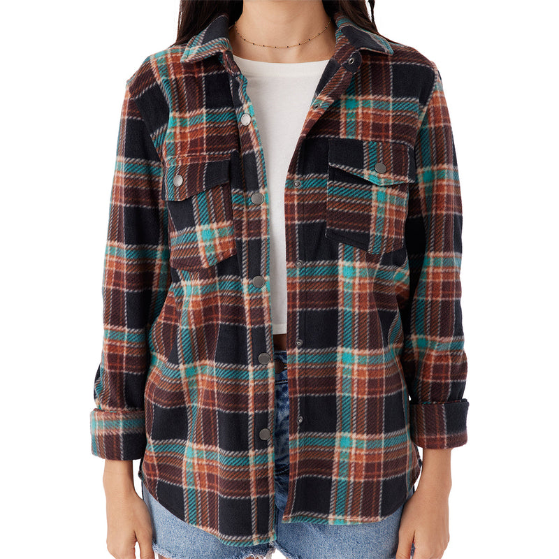 Load image into Gallery viewer, O'Neill Women's Zuma Superfleece Long Sleeve Button-Up Shirt 10
