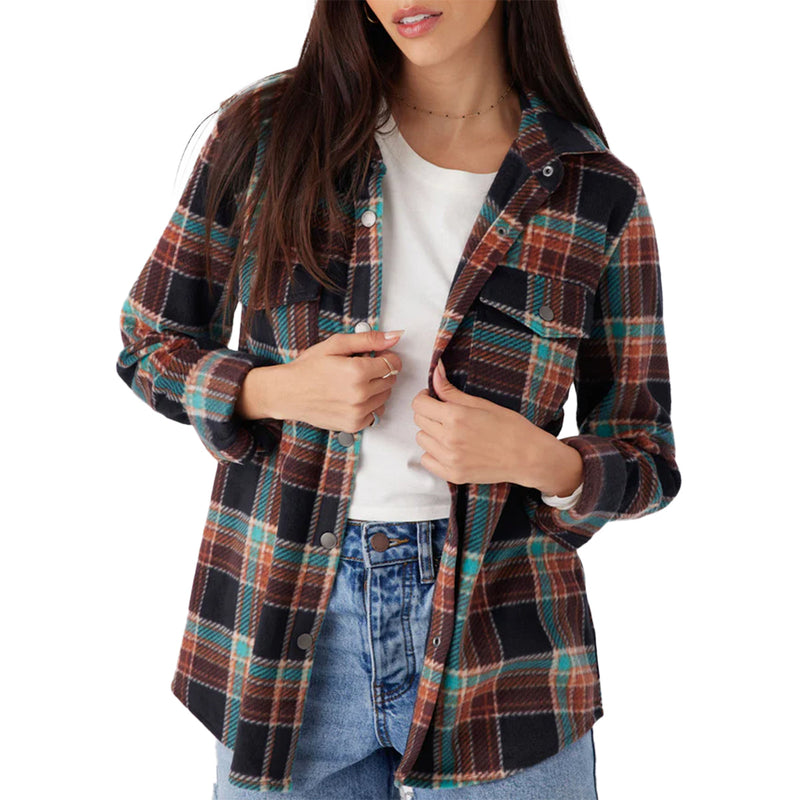 Load image into Gallery viewer, O'Neill Women's Zuma Superfleece Long Sleeve Button-Up Shirt 11
