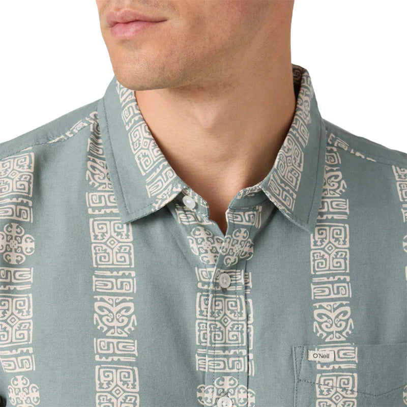 Load image into Gallery viewer, O'Neill O'riginals Eco Print Standard Short Sleeve Button-Up Shirt 12
