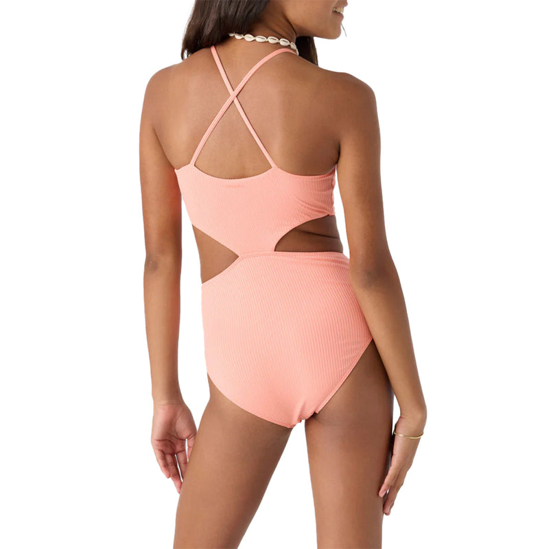 Load image into Gallery viewer, O'Neill Youth Dawnbreak Rib Knot Front One-Piece Swimsuit 2
