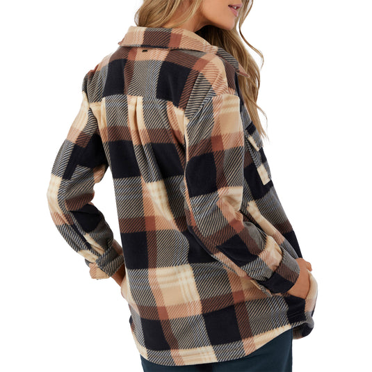O'Neill Women's Collins Oversized Superfleece Flannel Shacket Jacket 5