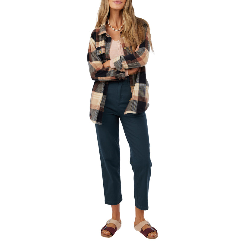 Load image into Gallery viewer, O'Neill Women's Collins Oversized Superfleece Flannel Shacket Jacket 7
