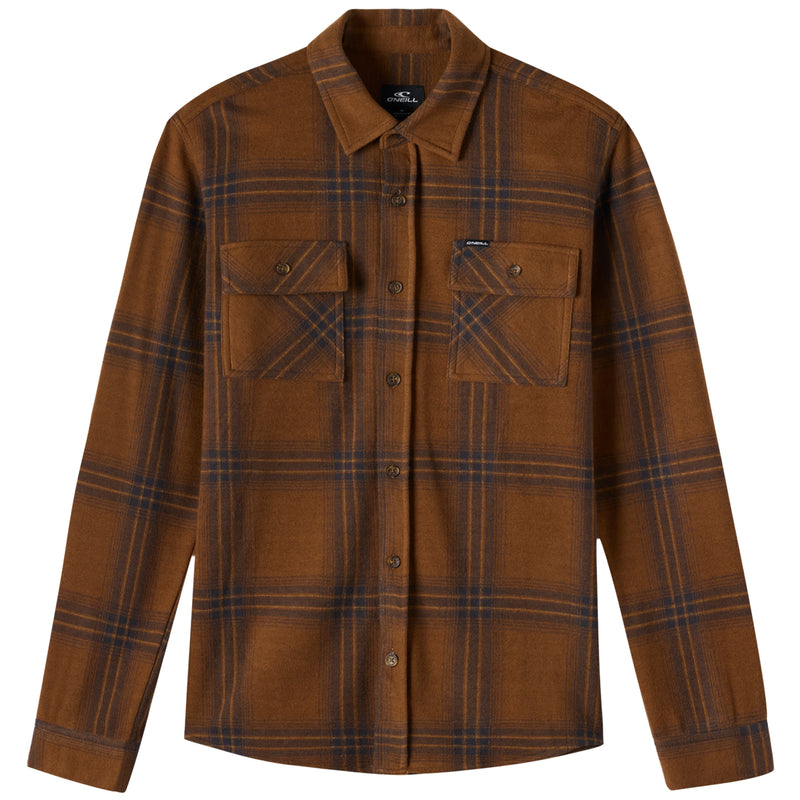 Load image into Gallery viewer, O'Neill Sutton Knit Plaid Long Sleeve Button-Up Flannel Shirt 1
