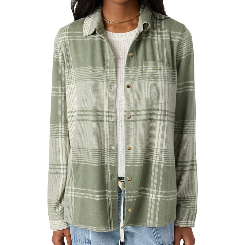 Load image into Gallery viewer, O'Neill Women's Jorgina Long Sleeve Button-Up Flannel Shirt 1
