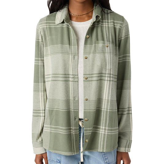 O'Neill Women's Jorgina Long Sleeve Button-Up Flannel Shirt 1