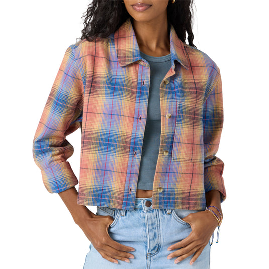 O'Neill Women's Roy Long Sleeve Button-Up Flannel Shirt 1