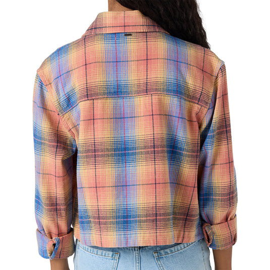 O'Neill Women's Roy Long Sleeve Button-Up Flannel Shirt 3