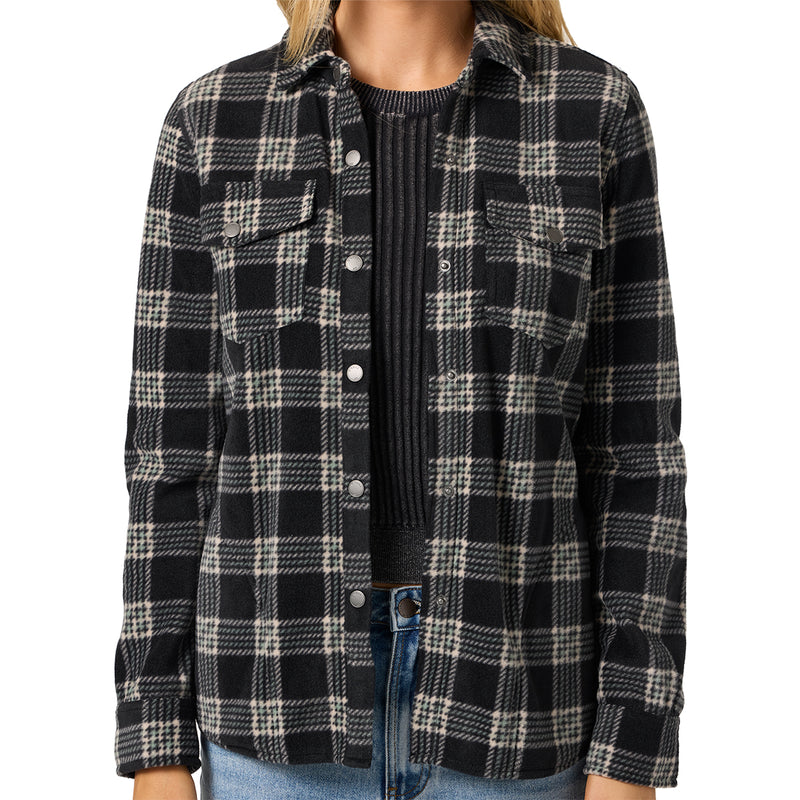 Load image into Gallery viewer, O'Neill Women's Zuma Superfleece Long Sleeve Button-Up Flannel Shirt 4
