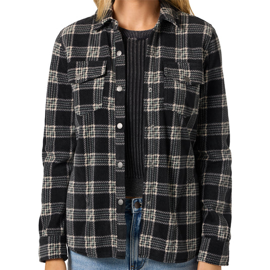 O'Neill Women's Zuma Superfleece Long Sleeve Button-Up Flannel Shirt 4