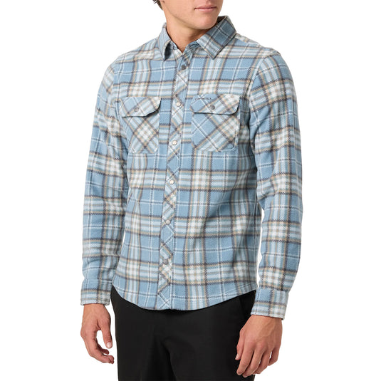 O'Neill Glacier Plaid Superfleece Long Sleeve Button-Up Flannel Shirt 4