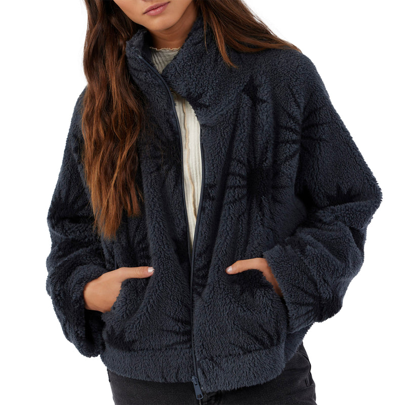Load image into Gallery viewer, O'Neill Women's Rori High Pile Fleece Cropped Zip-Up Jacket 1
