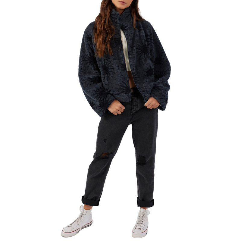 Load image into Gallery viewer, O'Neill Women's Rori High Pile Fleece Cropped Zip-Up Jacket 6
