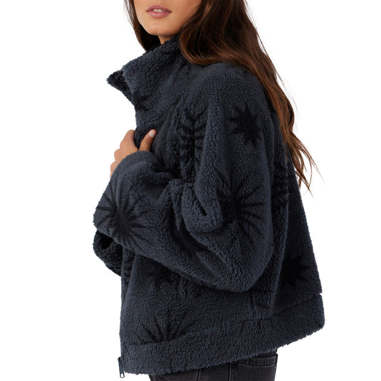 O'Neill Women's Rori High Pile Fleece Cropped Zip-Up Jacket 3