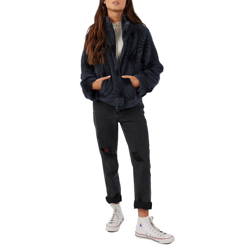 Load image into Gallery viewer, O'Neill Women's Rori High Pile Fleece Cropped Zip-Up Jacket 5
