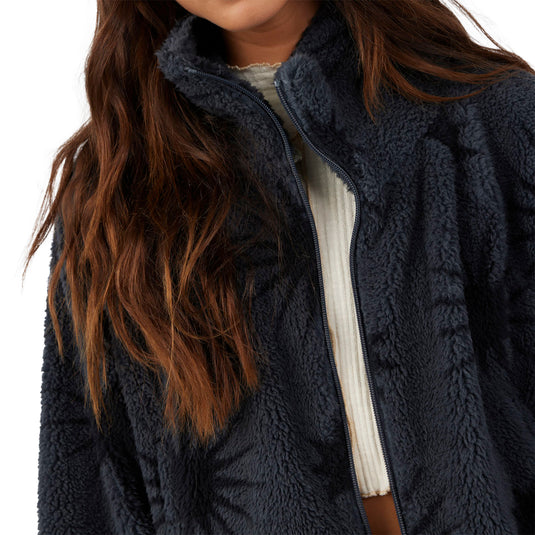 O'Neill Women's Rori High Pile Fleece Cropped Zip-Up Jacket 7