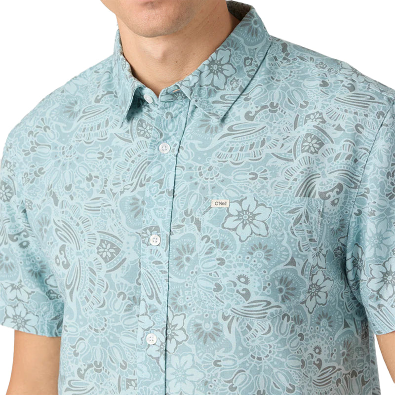 Load image into Gallery viewer, O'Neill O'riginals Eco Print Standard Short Sleeve Button-Up Shirt 6
