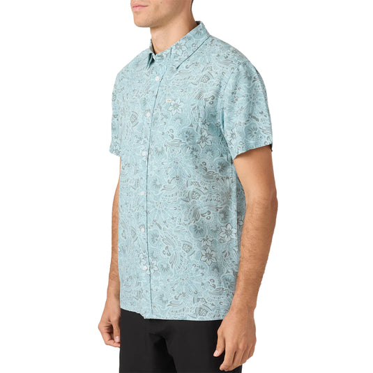 O'Neill O'riginals Eco Print Standard Short Sleeve Button-Up Shirt 4