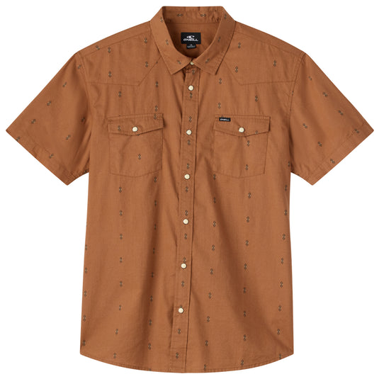O'Neill Bar Dog Short Sleeve Button-Up Snap Standard Shirt 1