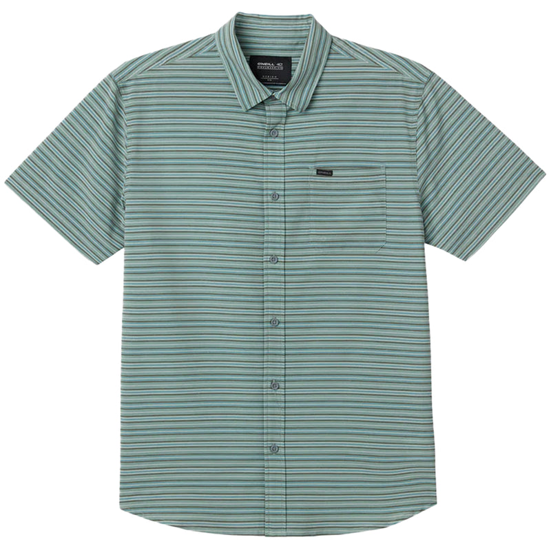 Load image into Gallery viewer, O'Neill TRVLR UPF Traverse Stripe Standard Short Sleeve Button-Up Shirt 1
