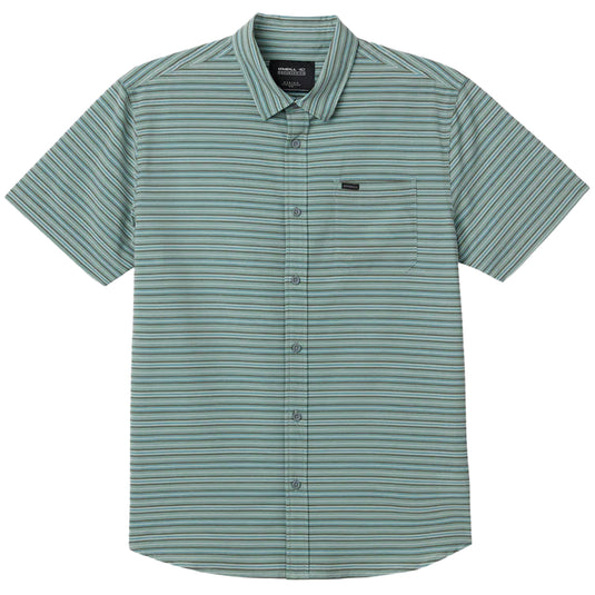 O'Neill TRVLR UPF Traverse Stripe Standard Short Sleeve Button-Up Shirt 1