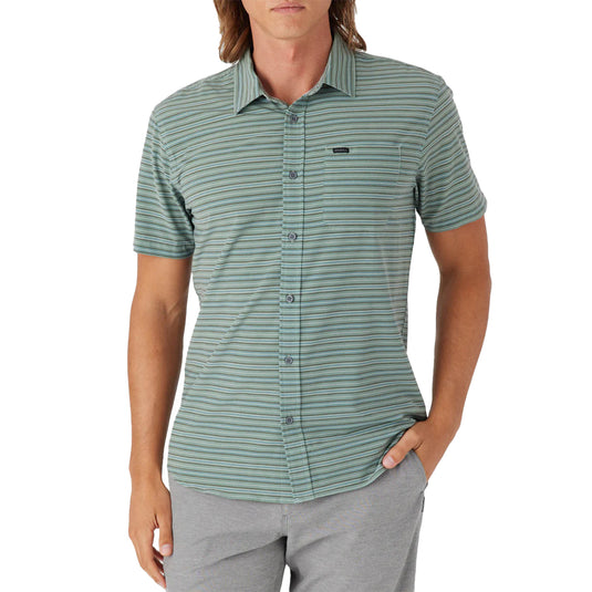 O'Neill TRVLR UPF Traverse Stripe Standard Short Sleeve Button-Up Shirt 3