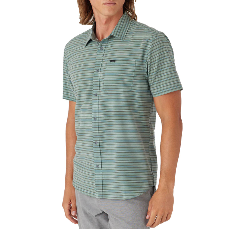 Load image into Gallery viewer, O'Neill TRVLR UPF Traverse Stripe Standard Short Sleeve Button-Up Shirt 4
