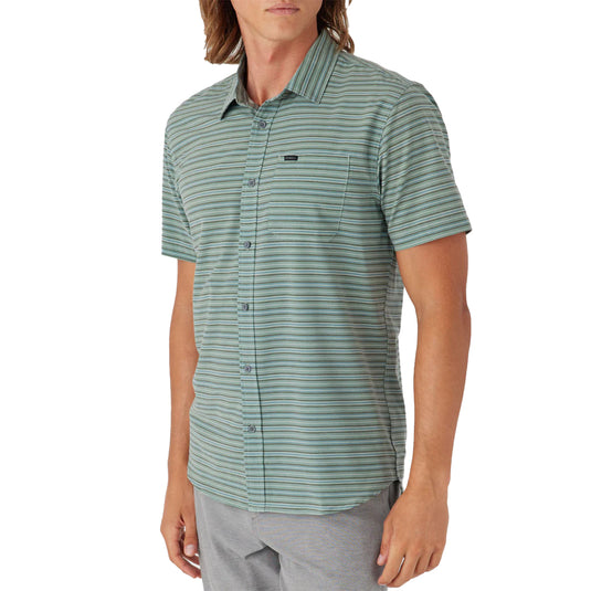 O'Neill TRVLR UPF Traverse Stripe Standard Short Sleeve Button-Up Shirt 4