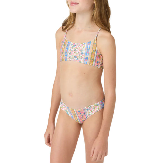 O'Neill Youth Cora Floral Ruched Bralette Swimsuit Set 3